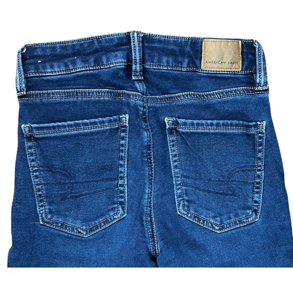 AE Ne(x)t Level Stretch High Rise Jegging in Darkβ Indigo Size 00 - Picture 6 of 7